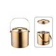 thumbnail image 5 of Stainless Steel Ice Bucket Portable Double Wall Insulated with Lid Beverage Beverage Tools Ice Bucket with Handle Family and Bars Parties Bucket Cooler, 5 of 6