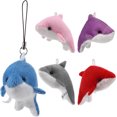 thumbnail image 2 of SHISUYAN 5Pcs Dolphin Stuffed Animal Small Plush for Family Members Daily Use, 2 of 8
