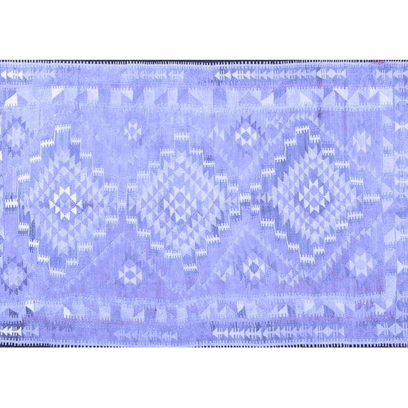Ahgly Company Indoor Rectangle Oriental Blue Traditional Area Rugs, 3' x 5'