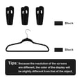 thumbnail image 2 of Pinzas de terciopelo Trgowaul para perchas finas, 60 unidades, color negro, 2 of 8