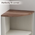 thumbnail image 7 of HARIPUL Corner Cabinet, 5-Tier Farmhouse Corner Storage Cabinet w/ Doors, 63”Tall Corner Cabinet for Small Space, Wooden Corner Cabinet Organizer for Bathroom, Kitchen, Living Room, White, 7 of 7