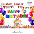 thumbnail image 2 of Banner con dicódigos de fondo personalizados para fiesta de feliz segundo cumpleaños, 2 of 7