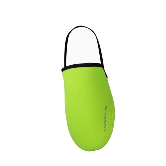 Cubrezapatillas de ciclismo, resistentes al viento, impermeables y térmicos para clima frío. Verde