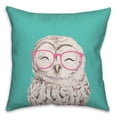 thumbnail image 2 of Creative Products Colorful Owl with Glasses on Blue 20x20 Indoor / Outdoor Pillow, 2 of 3