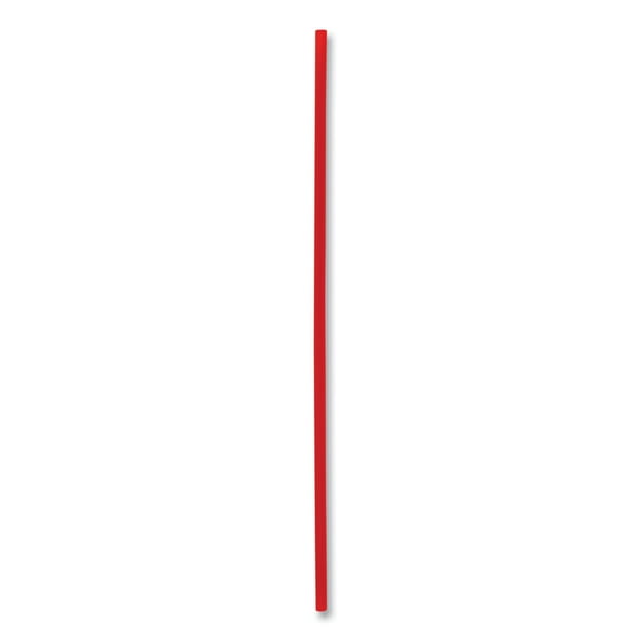 Boardwalk Single-Tube Stir-Straws, 5 1/4", Red, 1000/Pack, 10/Carton
