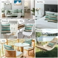 thumbnail image 6 of Abstract Turquoise Outdoor Pillow Covers Pack of 2 and Brown Gradient Wood Board Waterproof Throw Pillow Covers Decorative Cushion Cases for Patio Garden Tent Balcony Couch 26x26 inch, 6 of 8