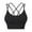 62#Black, variant on Women's Cross Back Sports Bra Padded Strappy Medium Support Yoga Bra for Workout Fitness Dark Blue 40