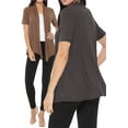 thumbnail image 4 of Women's Casual Short Sleeve Loose Fit Solid Cardigan (Pack of 3), 4 of 5
