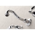 thumbnail image 4 of Kingston Brass KS3121KL Whitaker Two-Handle Wall Mount Bathroom Faucet, Polished Chrome, 4 of 5