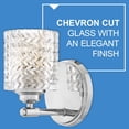 thumbnail image 5 of 5042 Elle 2-Light 15" Wide Bathroom Vanity Light with Chevron Cut Glass Shades, 5 of 16