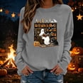 thumbnail image 5 of Aimik Halloween Sweatshirt Women Ghost Pumpkin Letter Print Fall Winter Long Sleeve Crewneck Pullover Top, 5 of 5