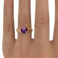 thumbnail image 4 of Amethyst 2 CT Ring 14K Yellow Gold Vintage Art Deco Filigree, 4 of 7