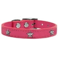thumbnail image 3 of Mirage Pet Products Leather Star Dog Collar, Pink, XL/XXL, 3 of 3