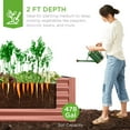 thumbnail image 4 of Best Choice Products 8x4x2ft Outdoor Metal Raised Garden Bed for Vegetables Flowers Herbs - Terracotta, 4 of 9