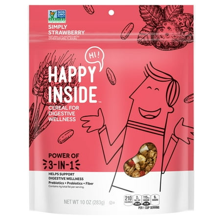 Kellogg's HI! Happy Inside Breakfast Cereal, Simply Strawberry, 10