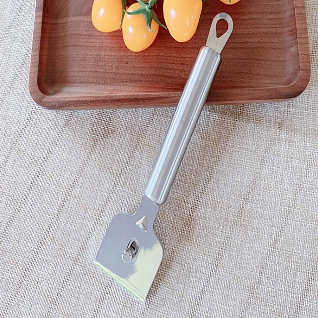 TIMIFIS Dish Towels Multifunctional Glass Cleaning Spatula Kitchen Tool Scraper Housework Stain Removal Spatula Eraser Stainless Steel Double Sided Eraser Kitchen Gadgets