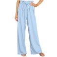 thumbnail image 1 of Pantalones largos de mujer Pantalones largos sueltos de talla grande de color sólido casual de moda Odeerbi ODB-2, 1 of 8
