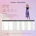 thumbnail image 7 of iiniim Women Halloween Mermaid Sea Witch Cosplay Masquerade Costume Long Sleeve Ruffle Maxi Dress Purple M, 7 of 7