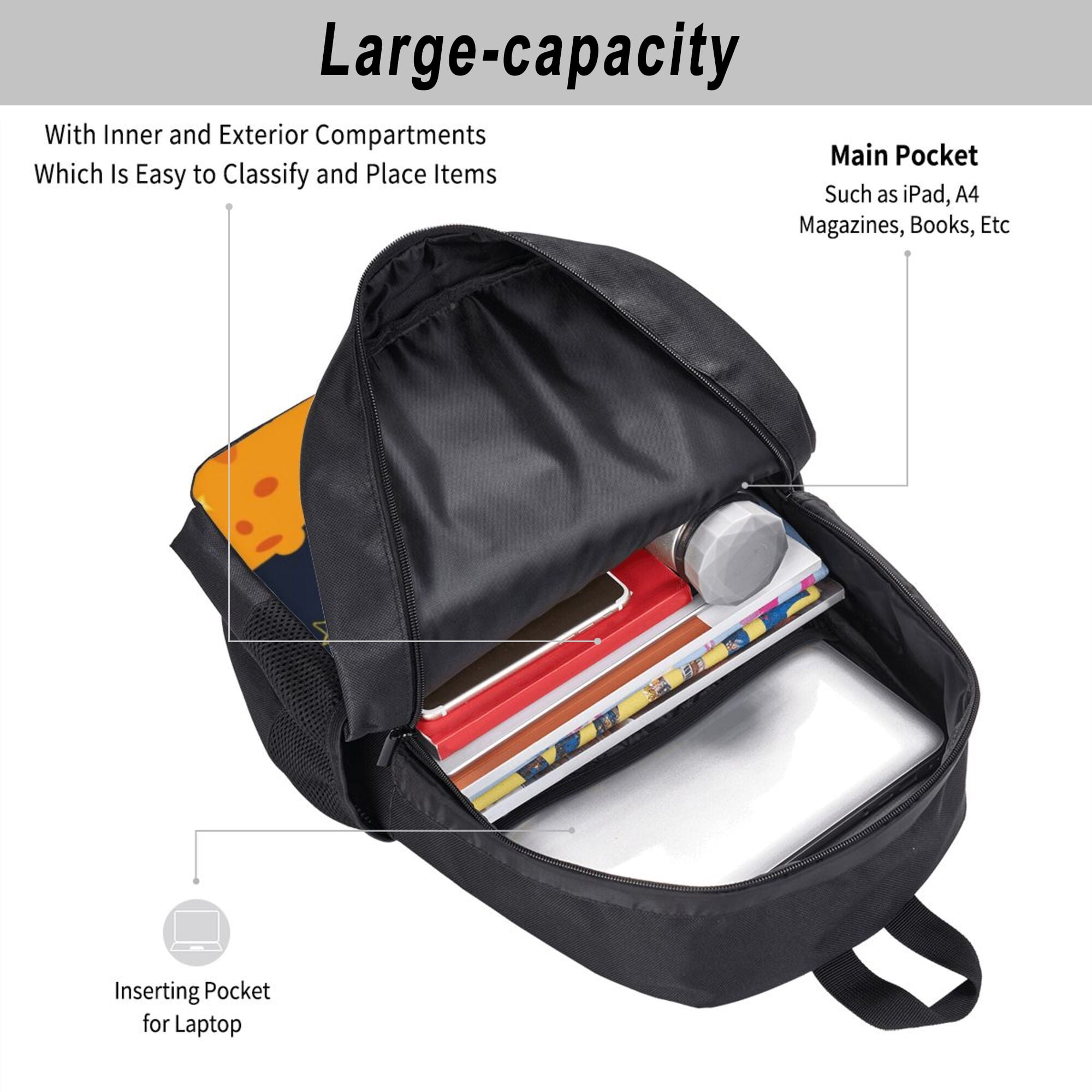 Fortnite Backpack Character Creative Print Knapsack Unisex Fashion School Bag Lightweight Daily Bag Travel Bag