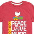 thumbnail image 3 of Woodstock - Peace, Love, Music - Toddler & Youth Short Sleeve Graphic T-Shirt, 3 of 5
