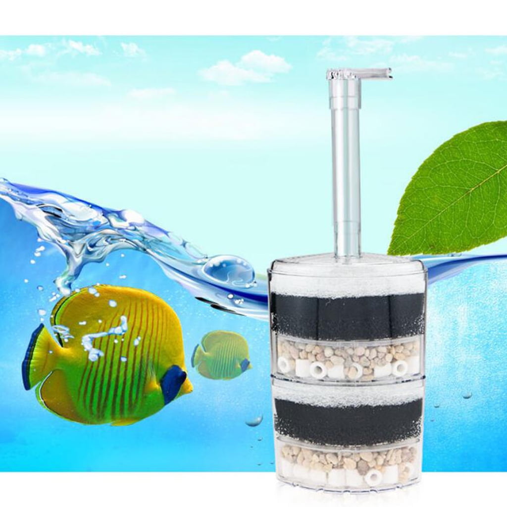 EHJRE Internal Air Pump Operated Submersible Filter For Small Size Aquarium Fish Tanks, 2 Styles - Two Layer