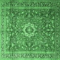 thumbnail image 1 of Ahgly Company Indoor Square Medallion Emerald Green Traditional Area Rugs, 6' Square, 1 of 4