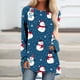 thumbnail image 1 of Puntoco Mujeres Casual Manga Larga Cuello Redondo tops Blusa Suelta Navidad Impreso Camisas Puntoco Puntoco-7655, 1 of 5
