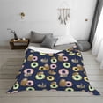 thumbnail image 7 of Salouo Sloth with Donuts Print Throw Blanket Gifts for Women Men Soft Flannel Blanket for Home Living Room Decor Bedroom Blanket Gifts for Mom Dad -80"x60", 7 of 7