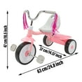 thumbnail image 2 of Kids Tricycle Age 2 3 4 Years Old, Kids Trike with Back Basket and Removable Pedal, 3 Wheel Bike Riding Toy Gift for Girls, 2 of 8