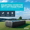 thumbnail image 2 of Intex: Solar Pool Cover - 18' x 9' - Blue, Polyethylene, Insulates Water, Reduce Evaporation, Keep Debris Out, Rectangle Above Ground Pool Accessory, 2 of 6