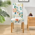 thumbnail image 4 of Chair Covers for Dining Room Printed Dining Chair Covers (Dream Flower, 6 PCS), 4 of 6