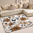 thumbnail image 2 of Elegant Floral Design 63''x48'' Plush Memory Foam Bath Mat, Soft, Absorbent, Non Slip, Durable, 2 of 7