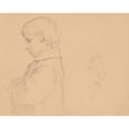 thumbnail image 2 of Józef Simmler 24x20 Black Ornate Framed Double Matted Museum Art Print Titled: Half-Length Figure of a Boy in Profile to the Left (1860), 2 of 5