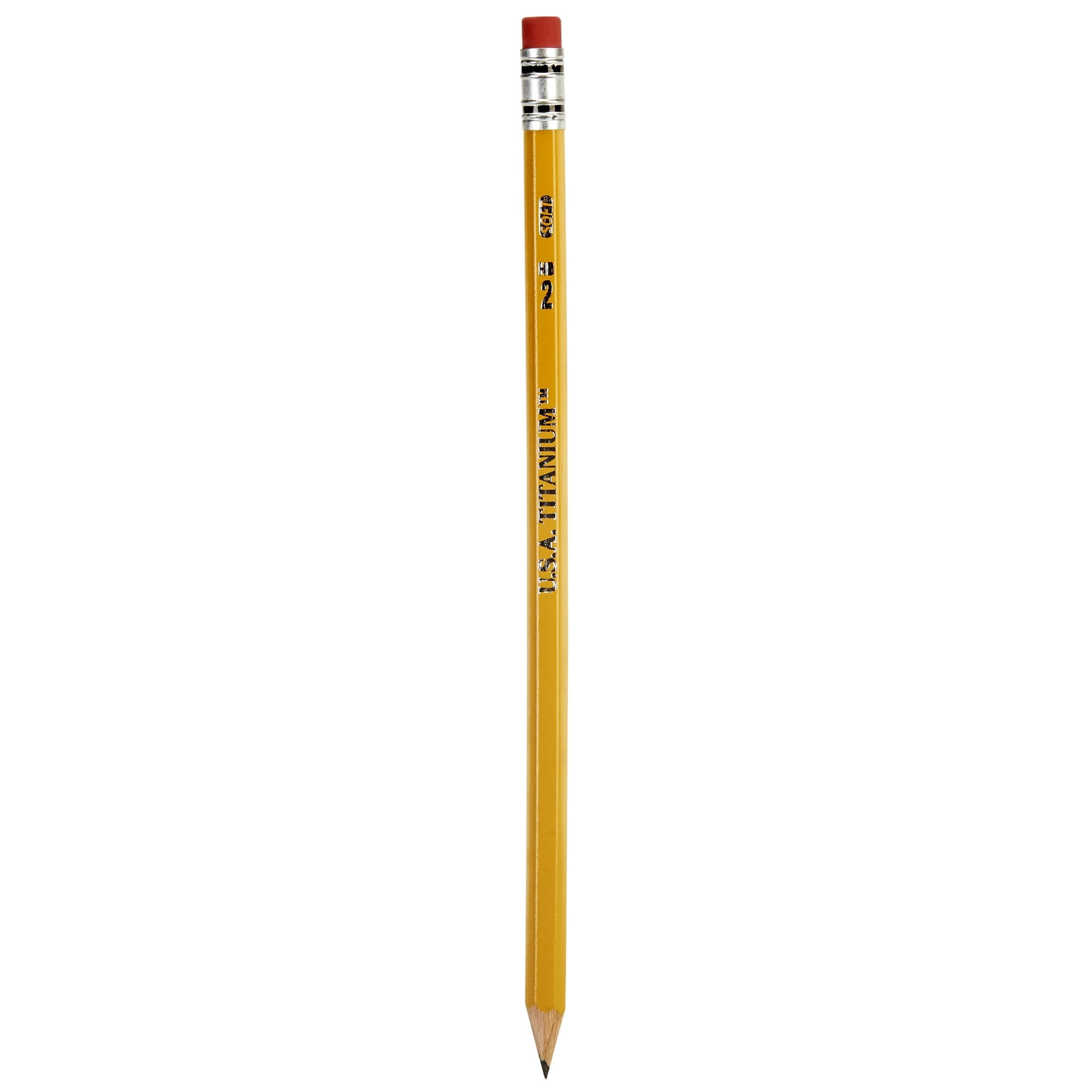 USA Titanium 12 Count Premium Wood Pencils, Pre-Sharpened #2 HB Yellow Pencils