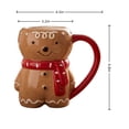thumbnail image 2 of 2026 Christmas Indoor Home Decor Gingerbread Man Ceramic Mug With Red Scarf Cute Christmas Coffee Mug Holiday Hot Cocoa Water Cup Gift, 2 of 6