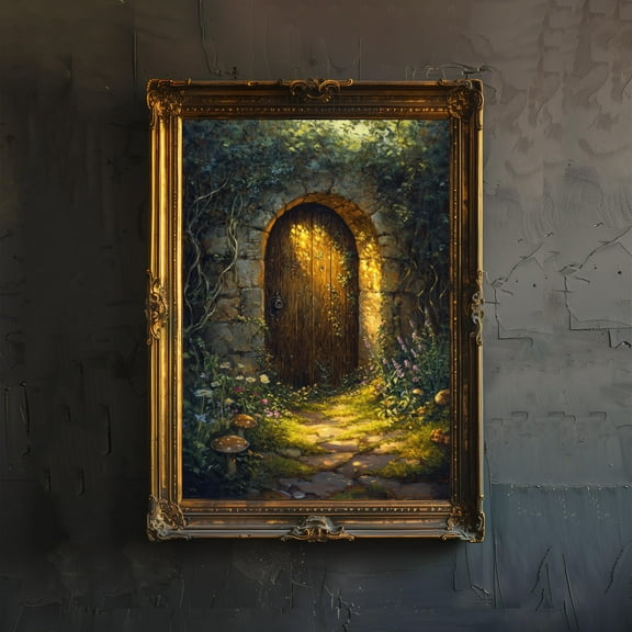 Fairy Secret Garden Cottagecore Poster Enchanted Nature Wall Art Vintage Botanical Print for Living Room Bedroom or Gallery Wall Whimsical - Poster Unframed