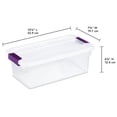 thumbnail image 5 of Sterilite Plastic Latching Storage Totes - 66 qt - 12 Pack, 5 of 10