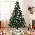 thumbnail image 7 of Yiaed Cotton Tree Print Christmas Tree Skirt , Tree SkirtsTree Mat for Christmas Winter Holiday Indoor Decorations-48", 7 of 7