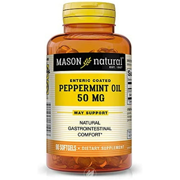Peppermint Oil 50 mg 90 Softgel by Mason Vitamins, Pack of 2