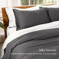 thumbnail image 5 of Bare Home TENCEL™ Duvet Cover Set - Lyocell derived from Eucalyptus - Twin/Twin XL, Forged Iron Gray, 5 of 10