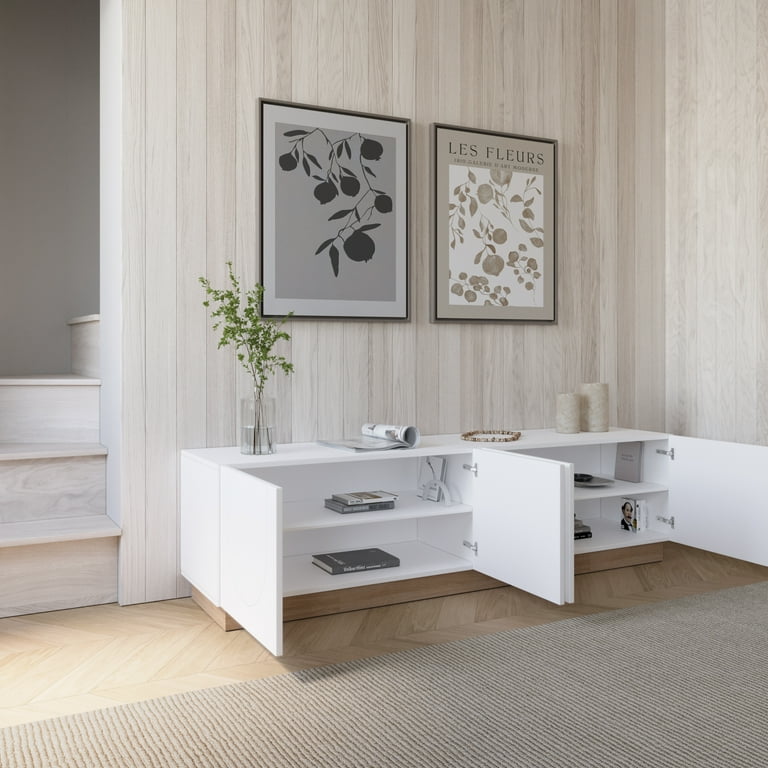 Nexera white tv stand discount