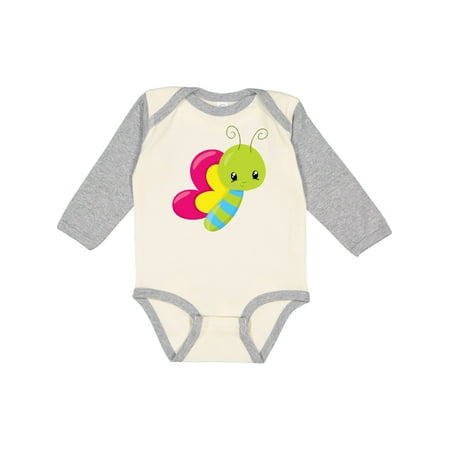 

Inktastic Cute Colorful Butterfly Gift Baby Boy or Baby Girl Long Sleeve Bodysuit