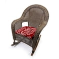 thumbnail image 4 of Jordan Manufacturing 18" x 18" Seacoral Red Nautical Square Tufted Contoured Outdoor Wicker Seat Cushion (2 Pack), 4 of 13