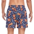 thumbnail image 2 of FORMRS Mens Swim Trunks Mesh Liner Quick Dry Casual Beach Board Shorts with Pockets, Sizes S-2XL, Red Panda Pattern, 2 of 9
