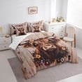 thumbnail image 3 of jejeloiu Retro Rustic Cow 7-Piece Twin Bedding Sets,Multicolor Flower Floral Bedding Comforter Set,Country Farmhouse Locge Sheet Sets For Boys Kids,Luxury Bedroom Decor Reversible, 3 of 8