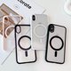 thumbnail image 4 of Funda para iPhone X/Xs compatible con MagSafe, antiamarilleo, a prueba de golpes, fina y transparente, para hombre y mujer, para iPhone X/Xs (5,8 pulgadas), color negro caramelo, 4 of 7