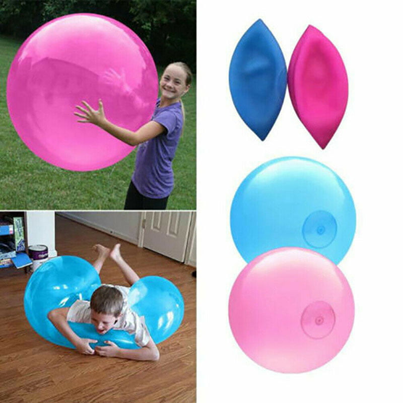 Kids Large Bubble Ball Water Balloon Transparent Bounce Funny Game Toys Rubber 