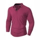 thumbnail image 2 of pstuiky camisas de manga larga para hombre, Blusa/camisa informal y de moda para hombre, de color liso, con cuello vuelto y bolsillos Tops de hombre xl, 2 of 6