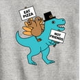 thumbnail image 3 of Instant Message - Eat Pizza Turkey Dino - Toddler & Youth Crewneck Fleece Sweatshirt, 3 of 6