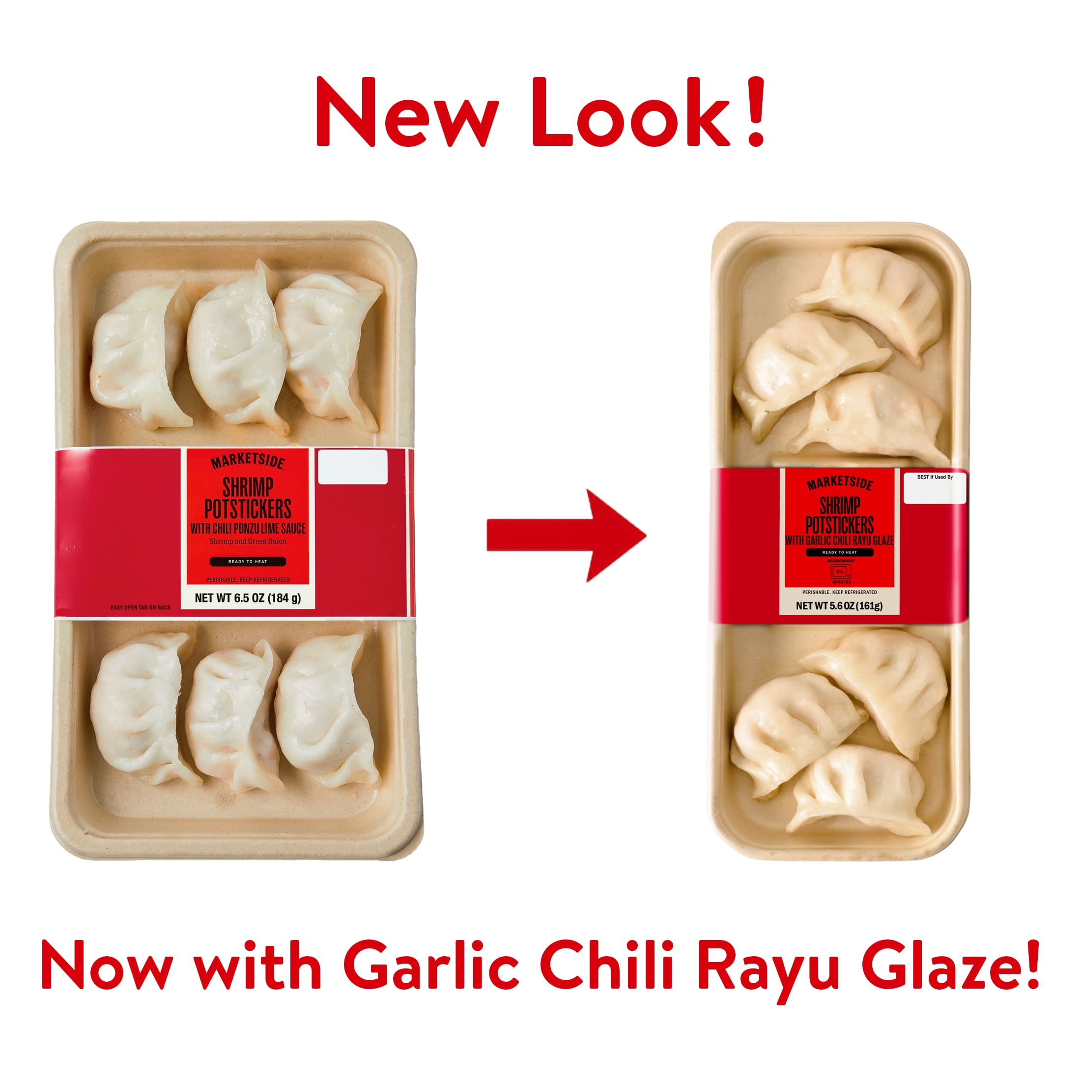 Marketside Shrimp Potstickers with Garlic Chili Rayu Glaze, 5.6 oz (Refrigerated)